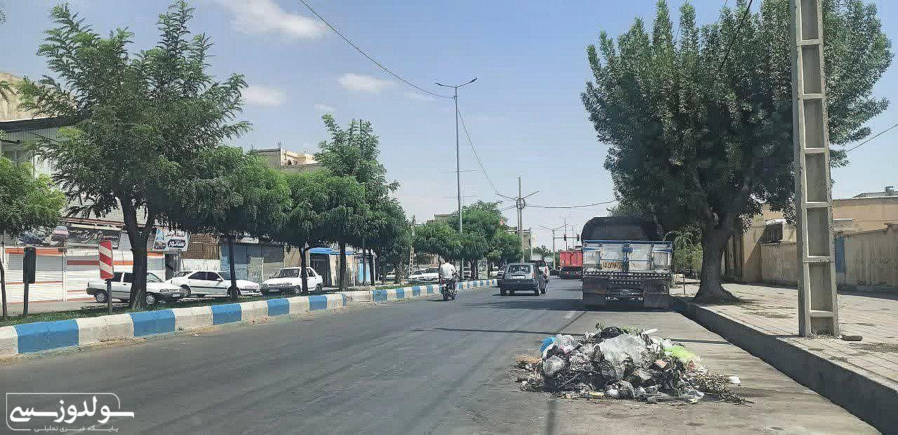 دپوی زباله در بلوار سردار سلیمانی و چندین نقطه دیگر   