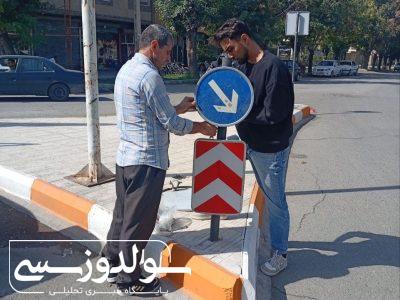 تخریب تابلوها خطرات ترافیکی به دنبال دارد